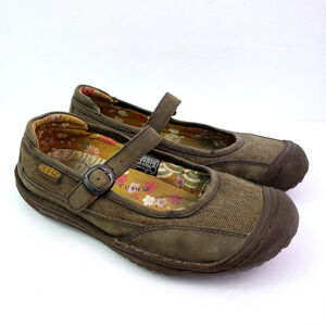 Keen Womens Size 8 Olive Green Buckle Mary Jane Loafer Shoes